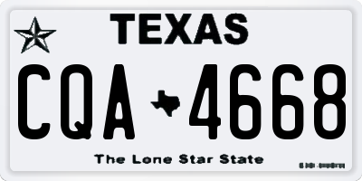 TX license plate CQA4668