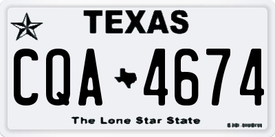 TX license plate CQA4674