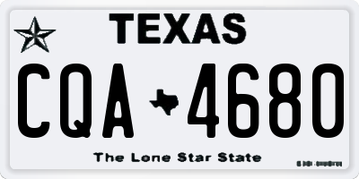 TX license plate CQA4680