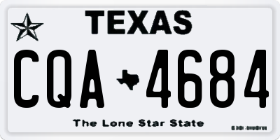 TX license plate CQA4684