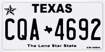 TX license plate CQA4692