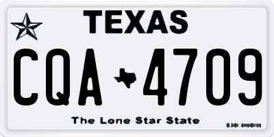 TX license plate CQA4709