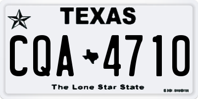TX license plate CQA4710