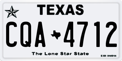 TX license plate CQA4712