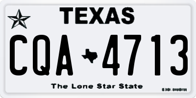 TX license plate CQA4713