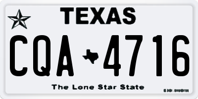 TX license plate CQA4716