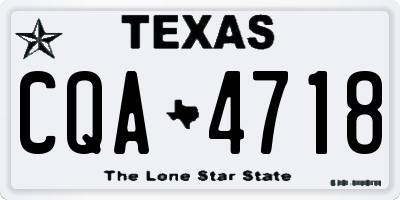 TX license plate CQA4718