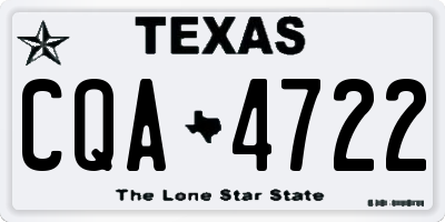 TX license plate CQA4722
