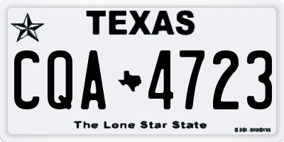 TX license plate CQA4723