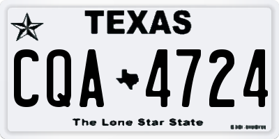 TX license plate CQA4724