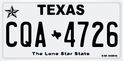 TX license plate CQA4726