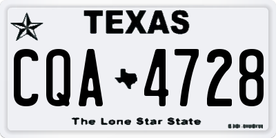 TX license plate CQA4728