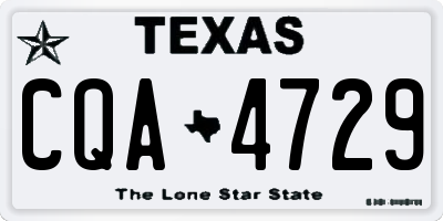 TX license plate CQA4729