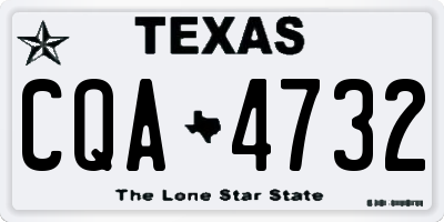TX license plate CQA4732