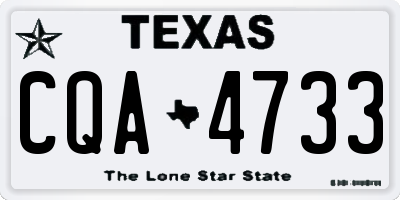 TX license plate CQA4733