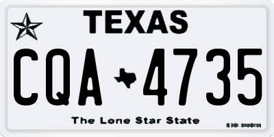 TX license plate CQA4735