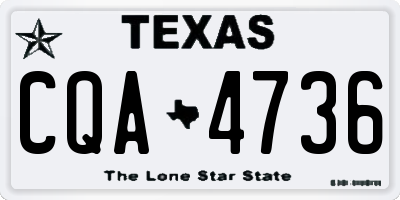 TX license plate CQA4736