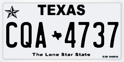 TX license plate CQA4737