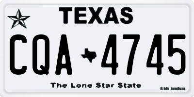 TX license plate CQA4745