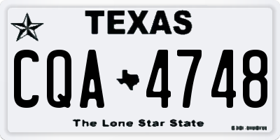 TX license plate CQA4748