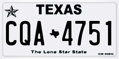 TX license plate CQA4751