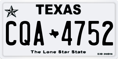 TX license plate CQA4752
