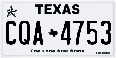 TX license plate CQA4753