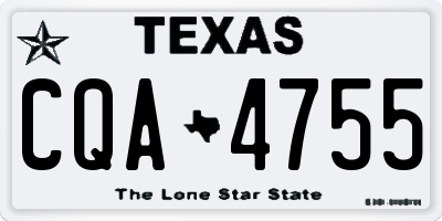 TX license plate CQA4755