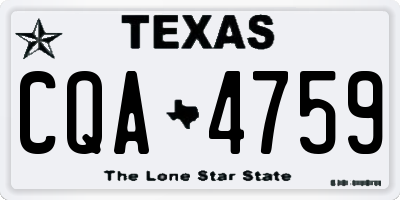 TX license plate CQA4759