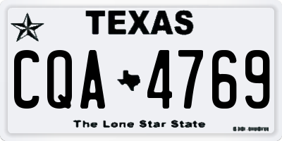 TX license plate CQA4769