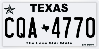 TX license plate CQA4770
