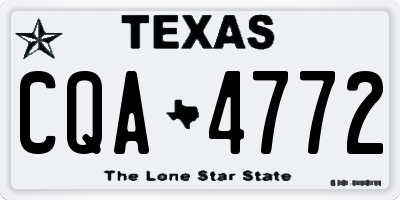 TX license plate CQA4772