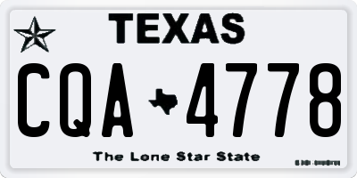 TX license plate CQA4778