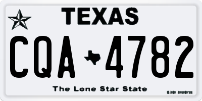 TX license plate CQA4782