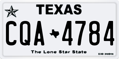 TX license plate CQA4784