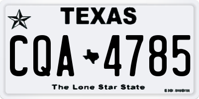 TX license plate CQA4785