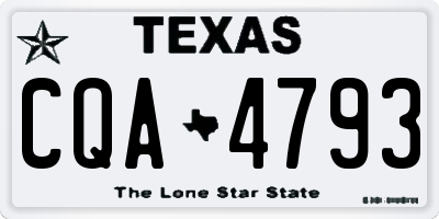 TX license plate CQA4793