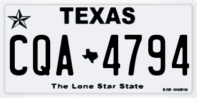 TX license plate CQA4794