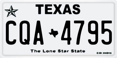 TX license plate CQA4795