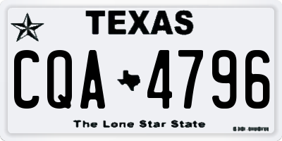 TX license plate CQA4796