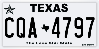 TX license plate CQA4797