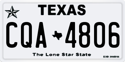 TX license plate CQA4806