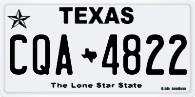 TX license plate CQA4822