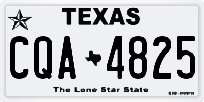 TX license plate CQA4825