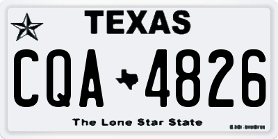 TX license plate CQA4826