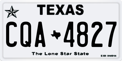 TX license plate CQA4827