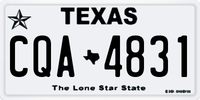 TX license plate CQA4831
