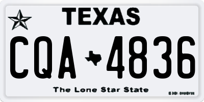 TX license plate CQA4836