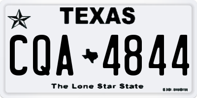 TX license plate CQA4844