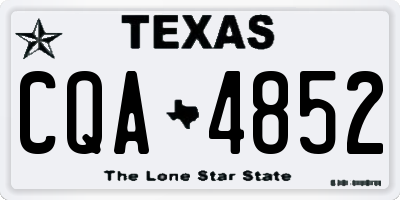 TX license plate CQA4852